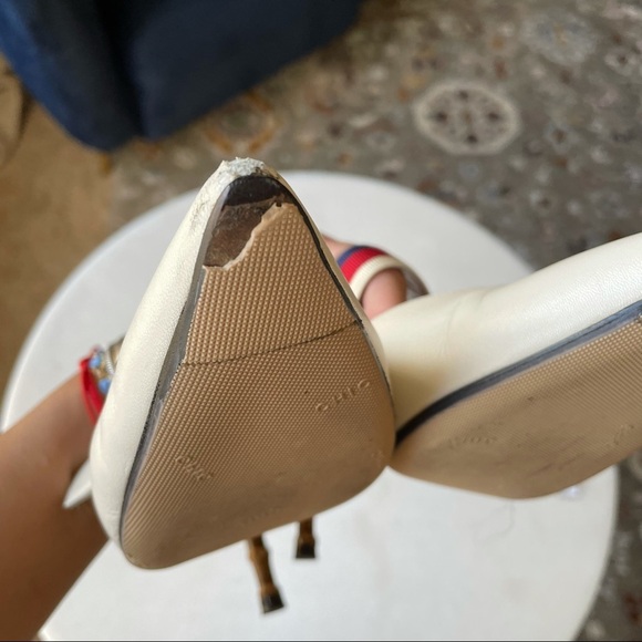 GUCCI Sylvie Web Bamboo Mules - Picture 7 of 11